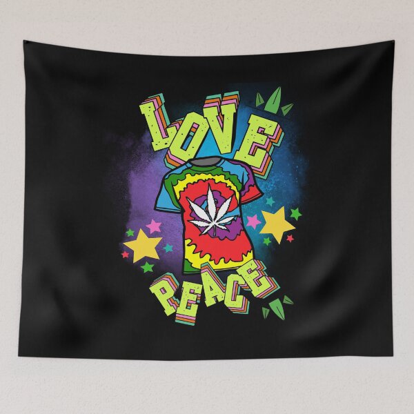 Item preview, Tie-Dye High: Love & Peace Tee designed and sold by OMdesign10.