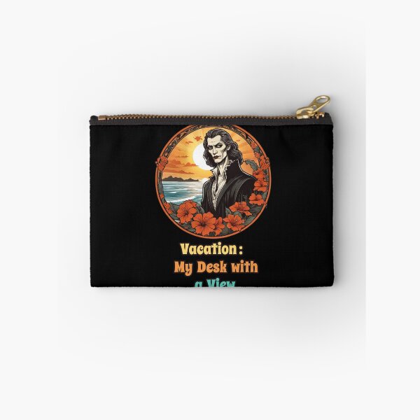 Item preview, Workaholic Vampire by The Beach - Vacation, My Desk with a View designed and sold by Ridiculam Toga.