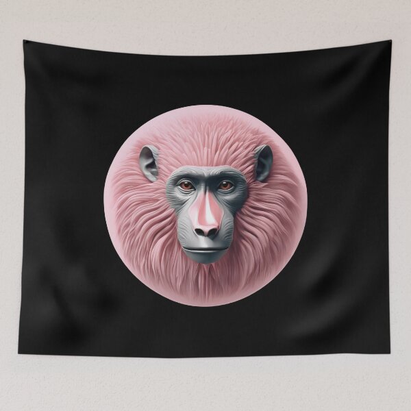Item preview, Monkey Pink Monkey Face designed and sold by Aquillashop.
