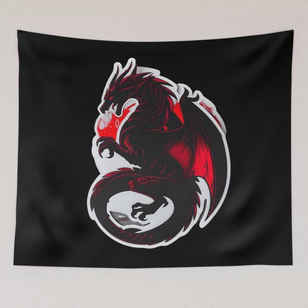 Item preview, Dragon's Crimson Night designed and sold by AI-Only Creations.