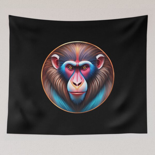 Item preview, Mandrill Monkey King Colorful Snout designed and sold by Aquillashop.