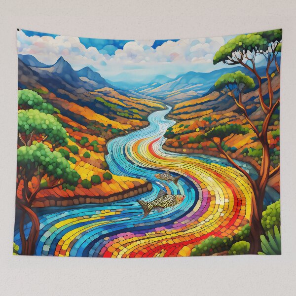 Item preview, Barramundi / & rainbow serpent designed and sold by rainsdesigns.