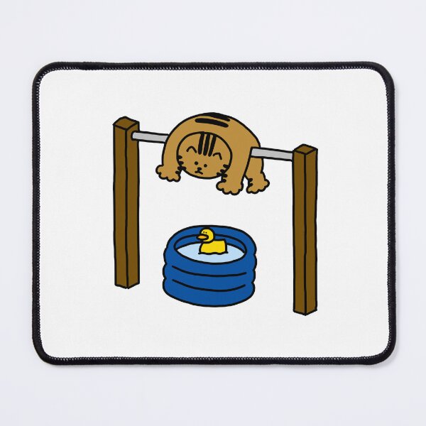 Item preview, a Cat on the horizontal bar and a Duck in the inflatable bath tub designed and sold by superbaechoo.