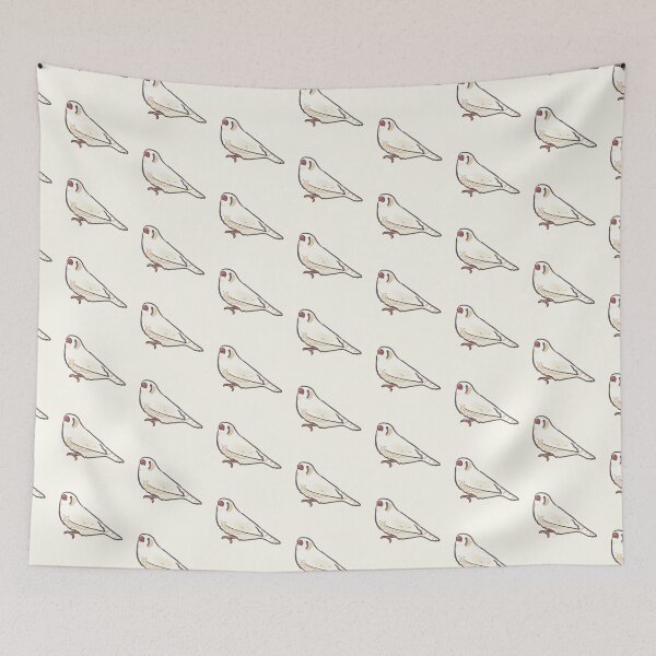 Item preview, Cute White Zebra Finch drawing  designed and sold by Artofmayara.