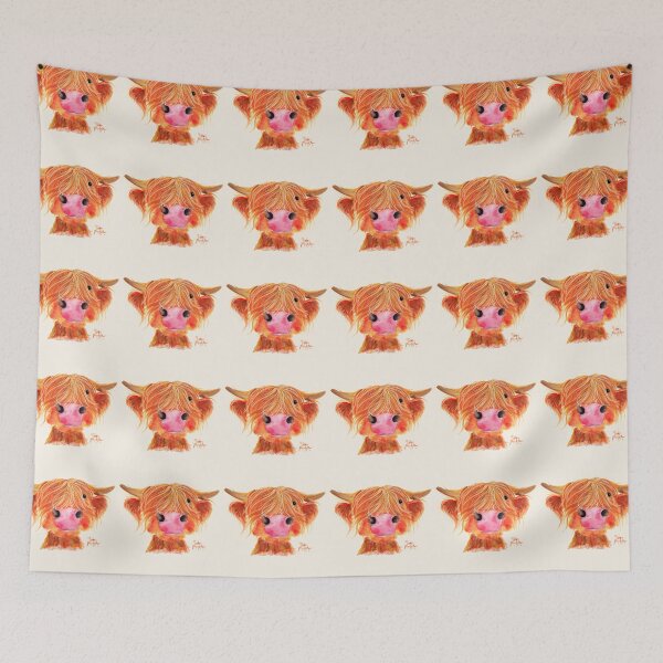 Item preview, HIGHLAND COW ' ORANGE ' By Shirley MacArthur designed and sold by Shirley MacArthur Art.