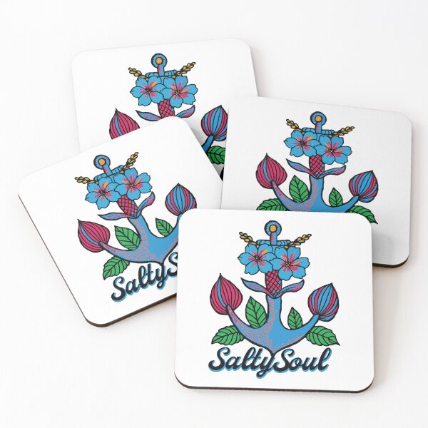 Item preview, Nautical Anchor and Flowers Illustration designed and sold by KnockingLouder.