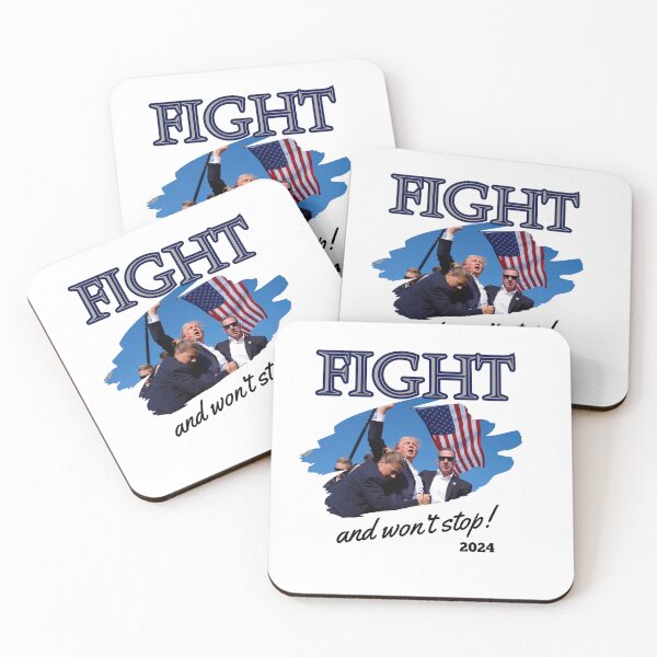 Item preview, Fight and Won't Stop Donald Trump 2024 Election Campaign,  designed and sold by CrazyInk23.
