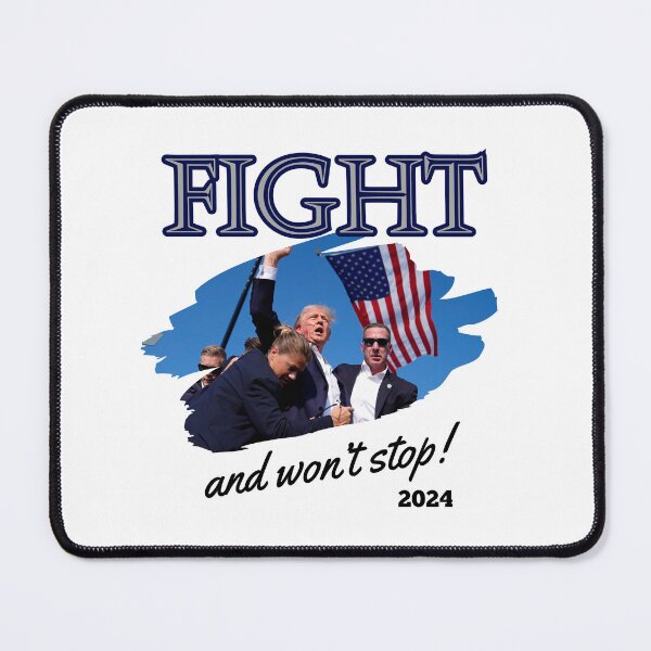 Item preview, Fight and Won't Stop Donald Trump 2024 Election Campaign,  designed and sold by CrazyInk23.
