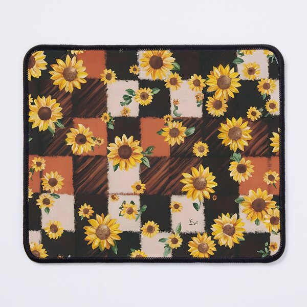 Item preview, Sunflower And Buffalo Plaid designed and sold by Tamas Das.