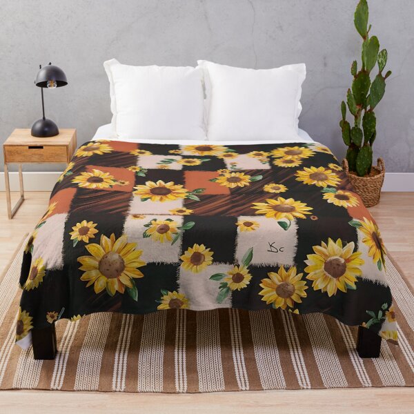 Item preview, Sunflower And Buffalo Plaid designed and sold by Tamas Das.