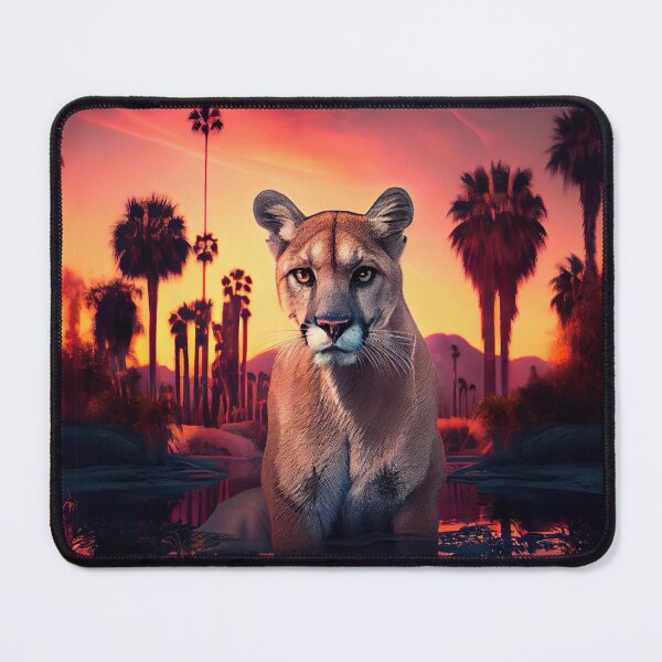 Item preview, Cougar in the Sunset Jungle designed and sold by Sillytoe.