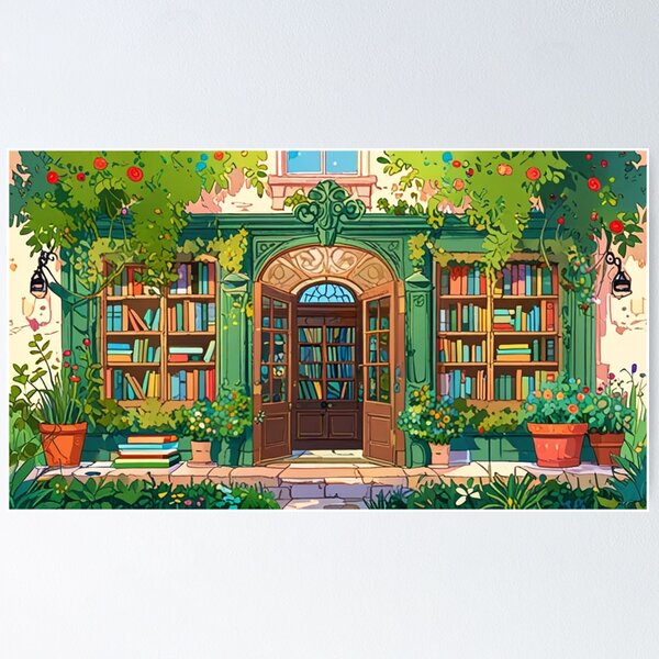 Item preview, bookstore from a fairytale designed and sold by johndesignwaves.