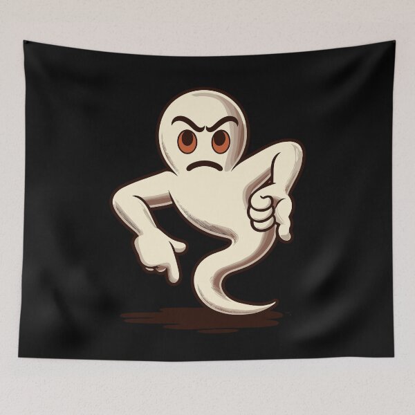 Item preview, Cool Ghost Gives Thumbs Down Funny Halloween Party designed and sold by LuminOrb.