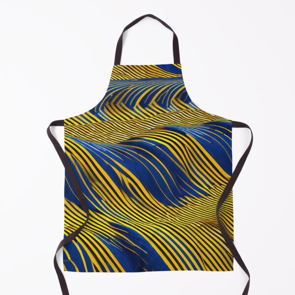 Item preview, SYNTHWAVE - Abstract Yellow and blue waves during sunset, rough sea designed and sold by Atmosferica.