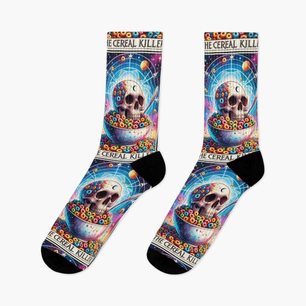 Item preview, The cereal killer Fruit loops Skull watercolor Tarot deck card designed and sold by PreciousTime.