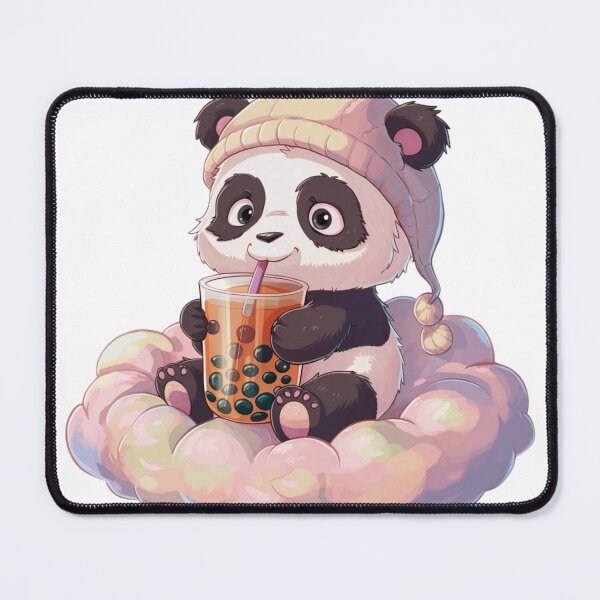 Item preview, Little Panda Drinking Bubble Tea designed and sold by MaxxerDesigns.