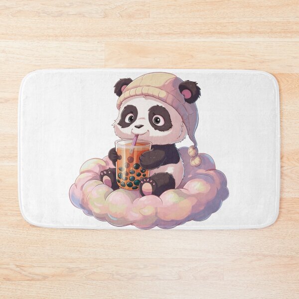 Item preview, Little Panda Drinking Bubble Tea designed and sold by MaxxerDesigns.