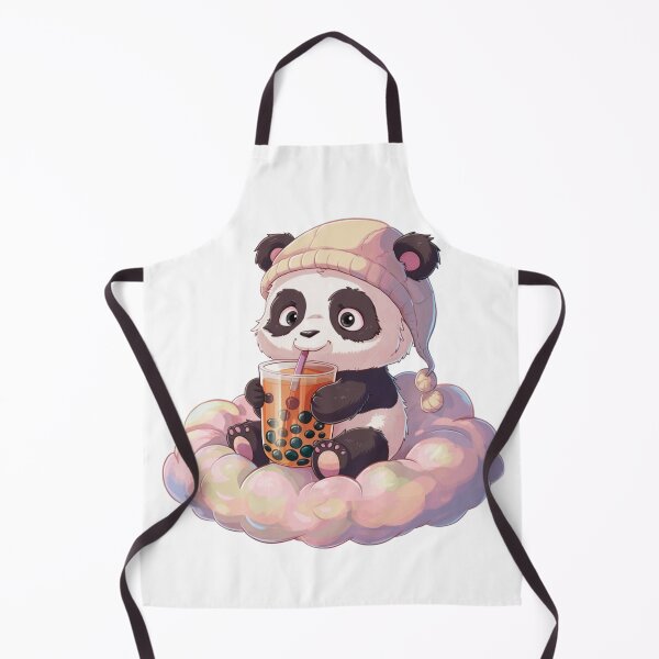 Item preview, Little Panda Drinking Bubble Tea designed and sold by MaxxerDesigns.