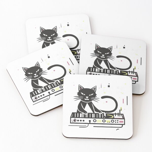 Item preview, Minimalist Cat Synthesizer - Retro-Futuristic Cool Cat Design designed and sold by Colorful-Garden.