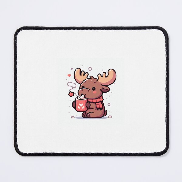 Item preview, Cute Moose drinking hot chocolate designed and sold by Brzdacu.