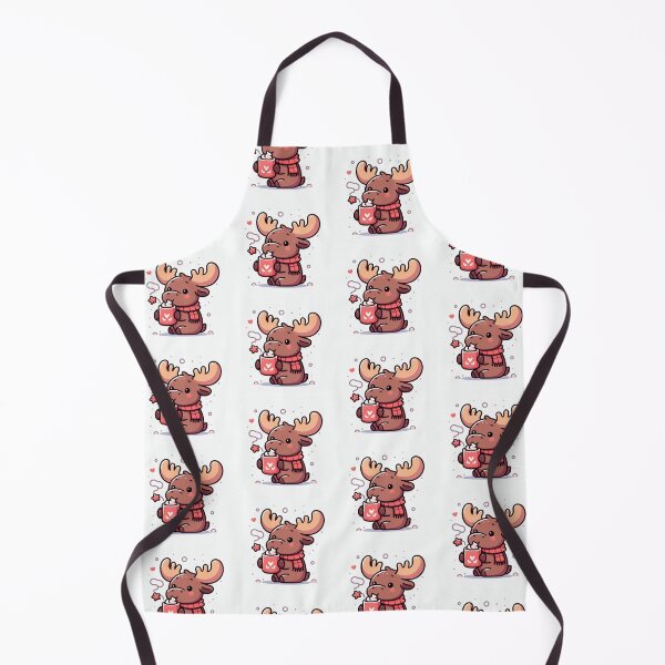 Item preview, Cute Moose drinking hot chocolate designed and sold by Brzdacu.
