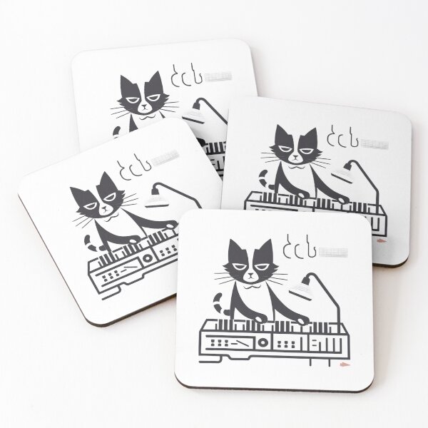 Item preview, Minimalist Cat Synthesizer - Retro-Futuristic Cool Cat Design designed and sold by Colorful-Garden.