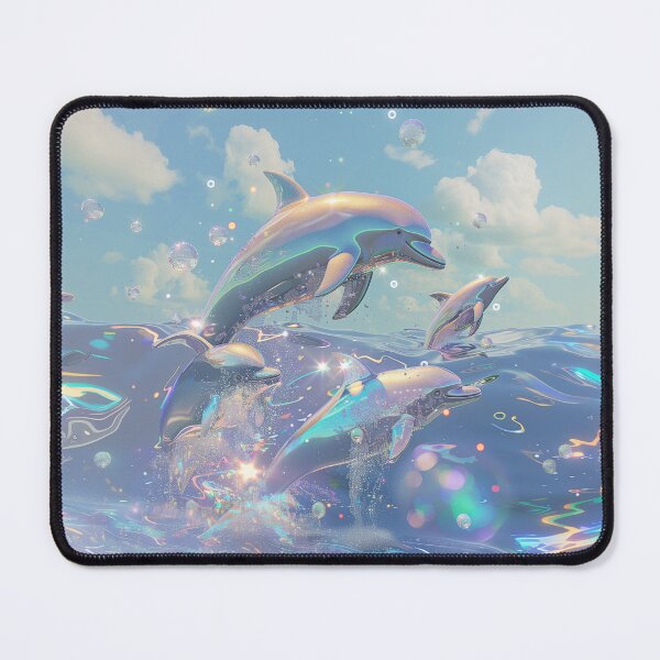 Item preview, Y2k 90s Retro Futurism Dreamy Space Dolphins designed and sold by Wheelzies.