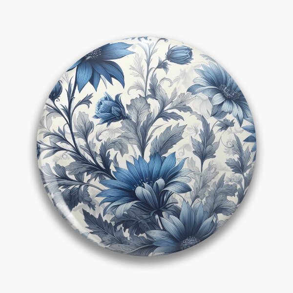 Item preview, Blue Flowers in Baroque Style designed and sold by Coffee Lifestyle.