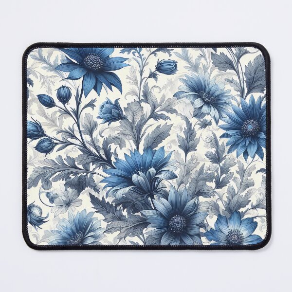 Item preview, Blue Flowers in Baroque Style designed and sold by Coffee Lifestyle.