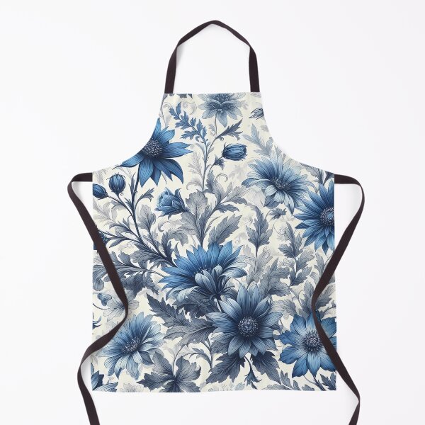 Item preview, Blue Flowers in Baroque Style designed and sold by Coffee Lifestyle.