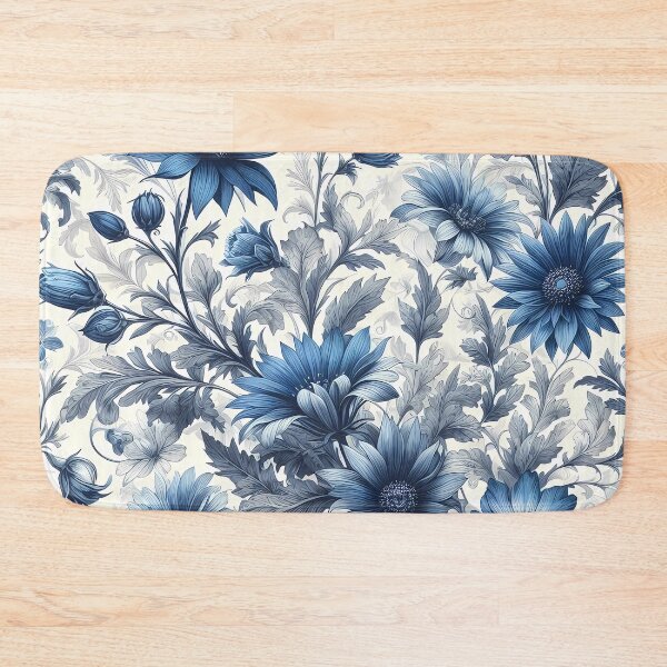Item preview, Blue Flowers in Baroque Style designed and sold by Coffee Lifestyle.