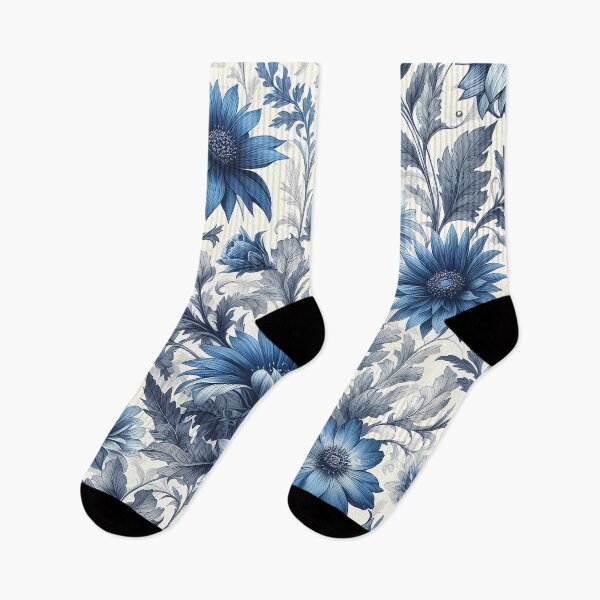 Item preview, Blue Flowers in Baroque Style designed and sold by Coffee Lifestyle.