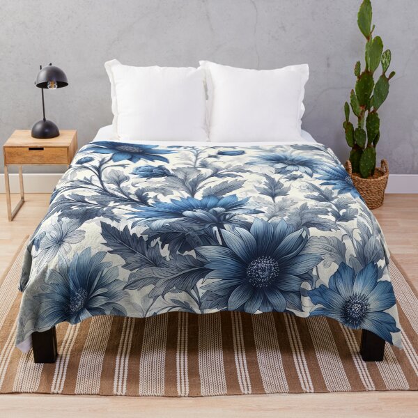 Item preview, Blue Flowers in Baroque Style designed and sold by Coffee Lifestyle.