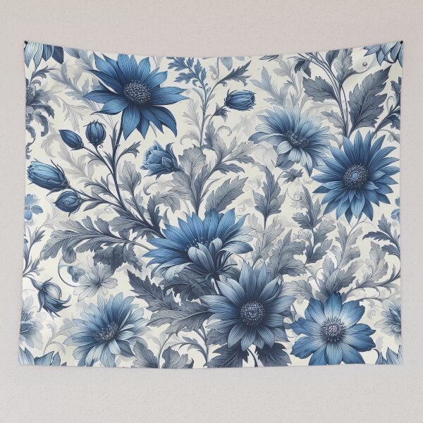Item preview, Blue Flowers in Baroque Style designed and sold by Coffee Lifestyle.