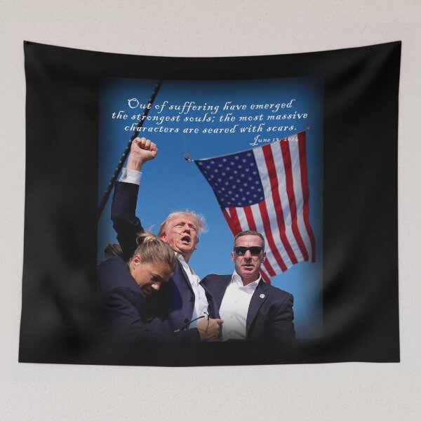 Item preview, Donald Trump Seared with Scars After Assassination Attempt designed and sold by Spirit-World.