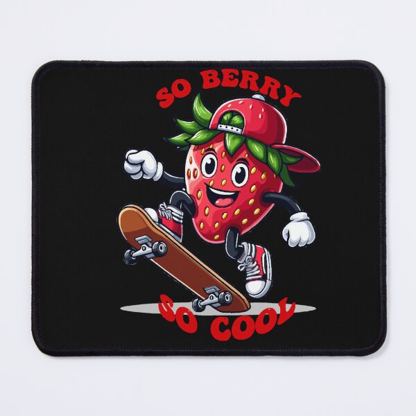 Item preview, So Berry So Cool - Funny Strawberry Skateboarding designed and sold by Digi-Bay.
