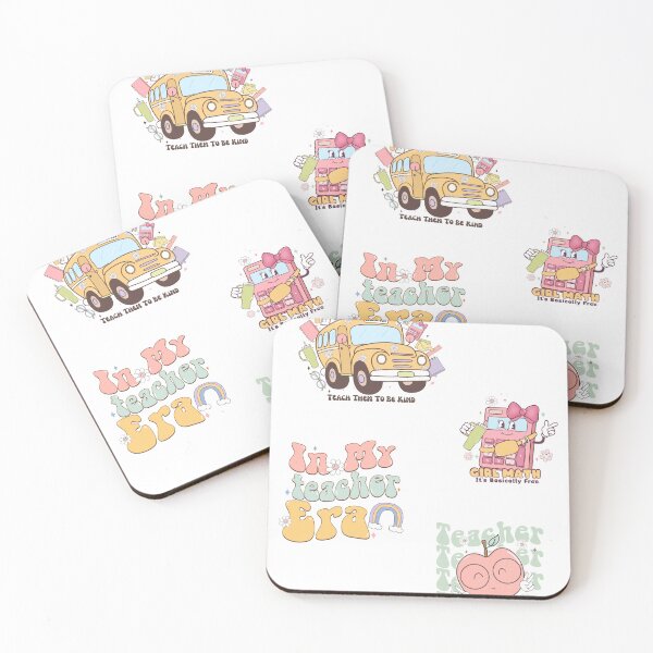 Item preview, Teach them to be kind/ In my Teacher Era/ Girl Math/ Retro School Teacher life Sticker pack designed and sold by mbarts85.