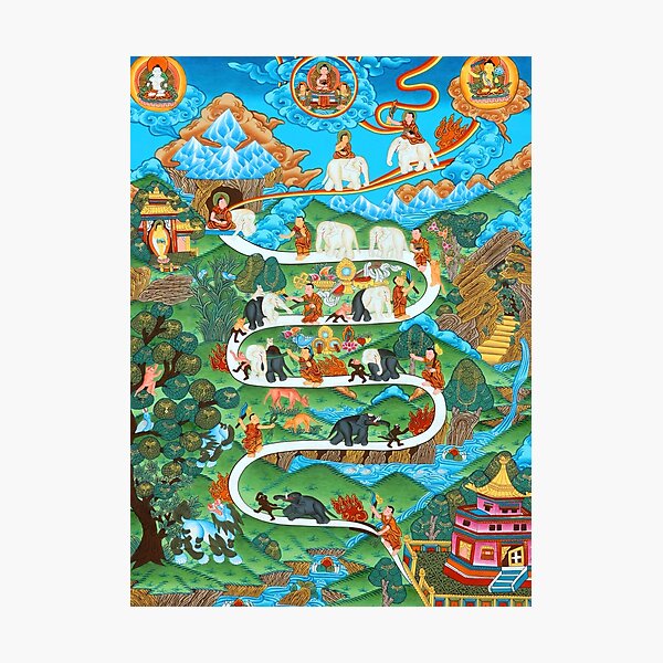 Item preview, Buddhism Print - The Nine Mental Abidings Samatha designed and sold by Onodera.