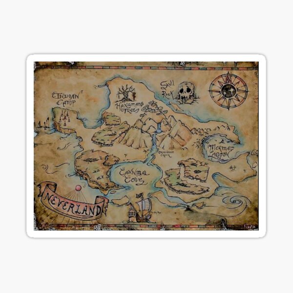Item preview, Neverland map vintage designed and sold by Michelle Muller.