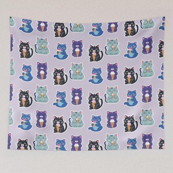 Item preview, Summer cat sticker package or pattern v. 3 designed and sold by coloursforkids.