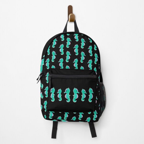 Item preview, aqua cute seahorse - dark designed and sold by doveydotdraws.
