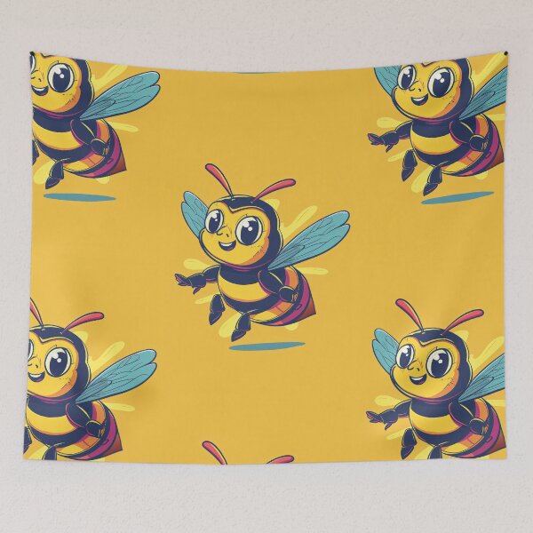 Item preview, Anthropomorphic Superhero Bee in Vibrant Colors designed and sold by Piotrek0001.