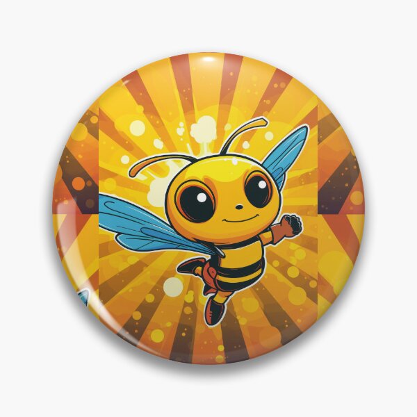 Item preview, Anthropomorphic Superhero Bee in Vibrant Colors designed and sold by Piotrek0001.