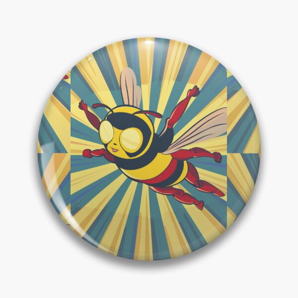 Item preview, Anthropomorphic Superhero Bee in Vibrant Colors designed and sold by Piotrek0001.