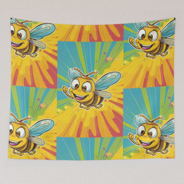 Item preview, Anthropomorphic Superhero Bee in Vibrant Colors designed and sold by Piotrek0001.