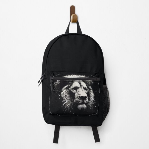 Item preview, Monochromatic Outline Lion Face Portrait designed and sold by TomFrontierArt.