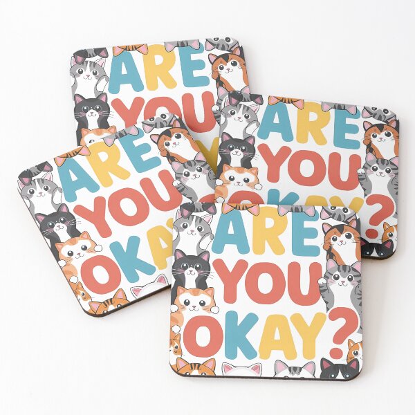Item preview, Cute cats ask are you okay? designed and sold by RAZ1995.