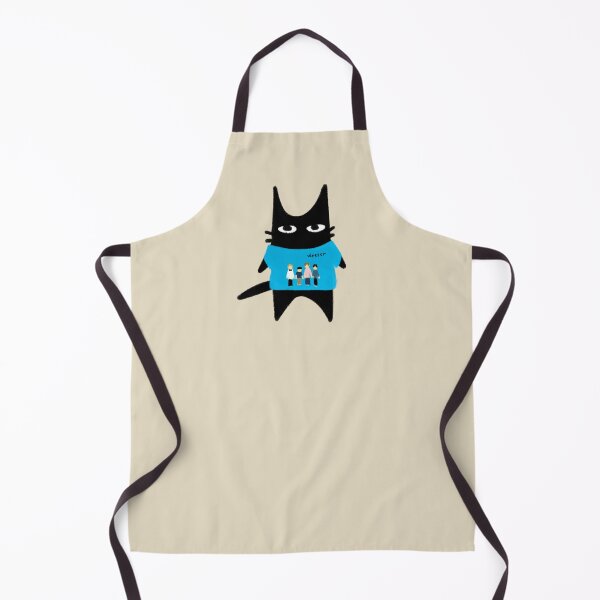 Item preview, furtoon series: black cat wearing weezer shirt designed and sold by Kyna Arts.
