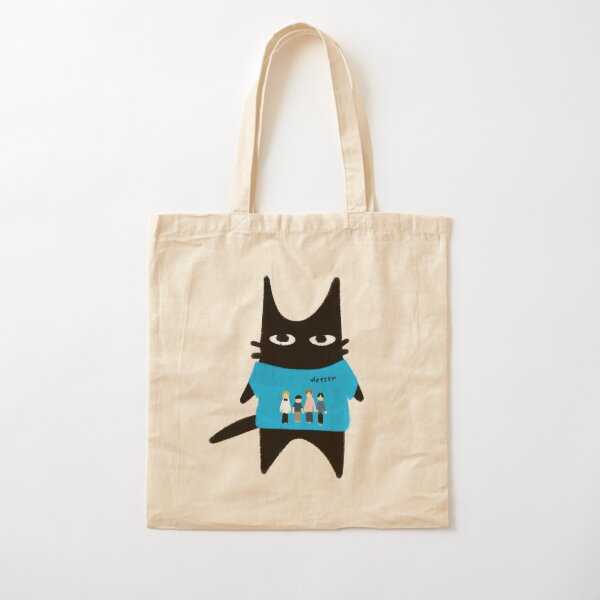 Vista previa del artículo con la obra «serie furtoon: gato negro con camisa weezer», diseñado y vendido por Kyna Arts.