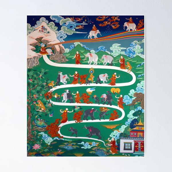 Item preview, Calm Abiding Path Buddhist Thangka designed and sold by Onodera.
